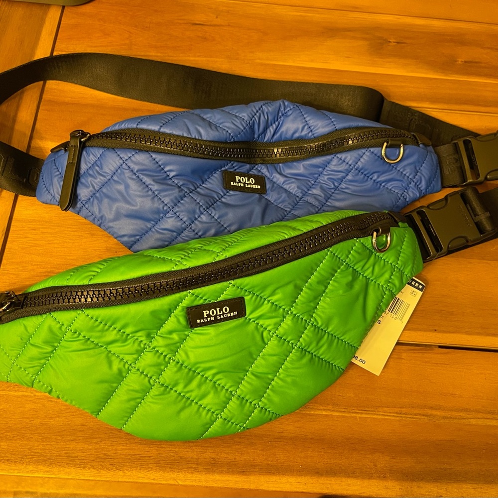 NEW 2 Polo Ralph Lauren Unisex Camden QUILTED PUFFER Fanny Pack/Crossbody - Picture 3 of 9